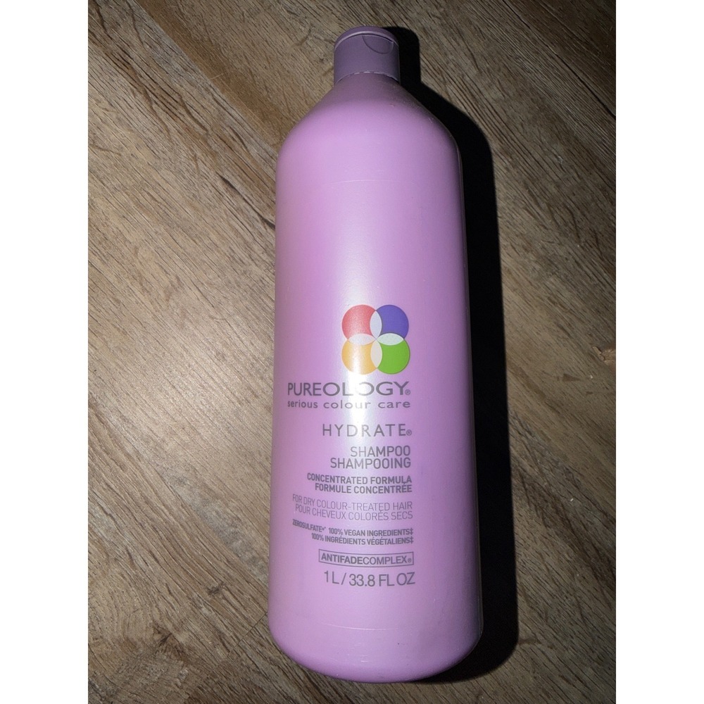 Pureology Hydrate Shampoo 33.8 fl oz Vegan Sulfate Free 1 liter hair care